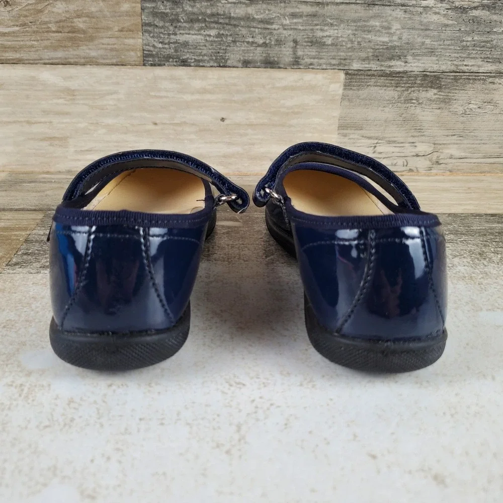 Naturino Pavia 2 Girls Shoes Sz 1.5 Blue Leather Round Toe Hook & Loop Strap